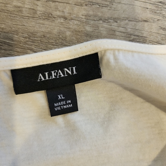 ALFANI Puff Sleeve Cream Top XL - Picture 4 of 4